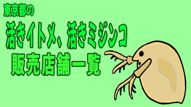 東京都の活きイトメ、活きミジンコ・ゾウリムシ販売店舗一覧