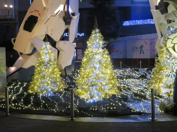 実物大ユニコーンガンダム立像 冬季限定18-19Ver.ライトアップ