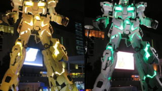 実物大ユニコーンガンダム立像 冬季限定18-19Ver.ライトアップ