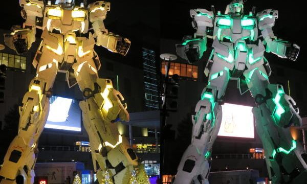 実物大ユニコーンガンダム立像 冬季限定18-19Ver.ライトアップ