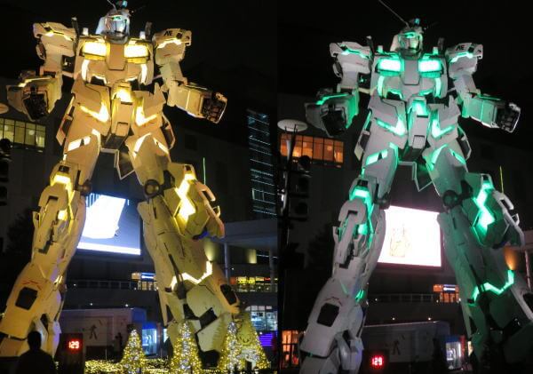 実物大ユニコーンガンダム立像 冬季限定18-19Ver.ライトアップ