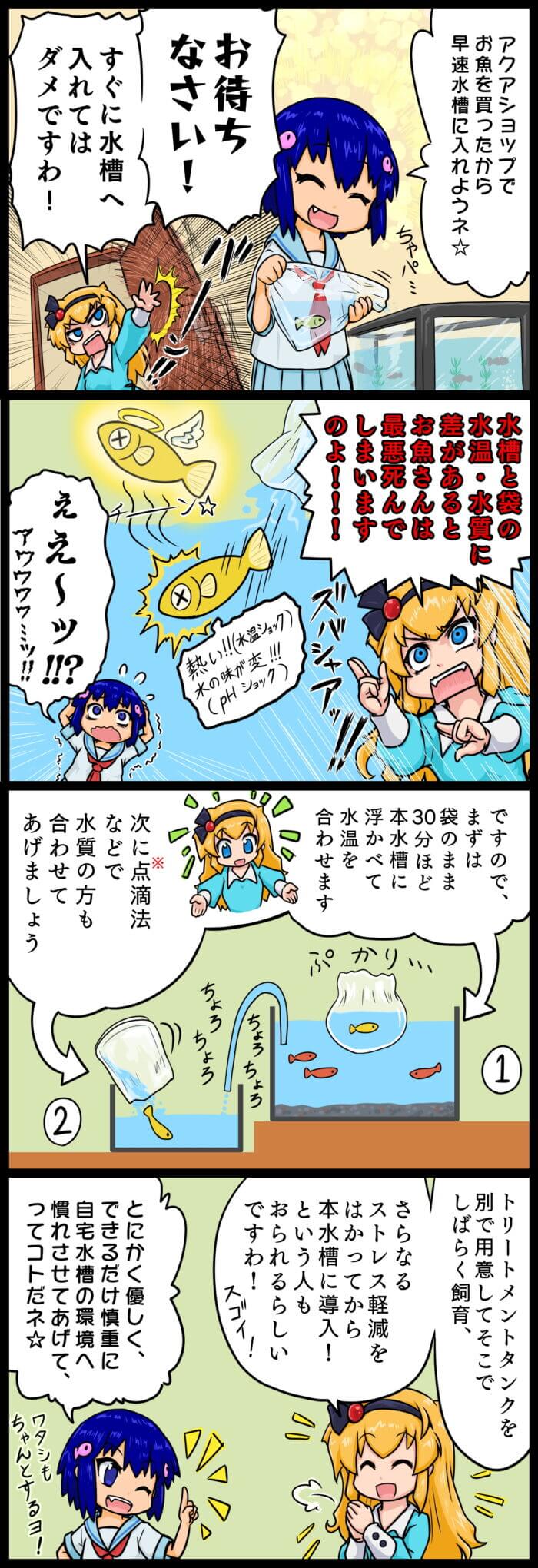 水合わせ点滴法4コマ