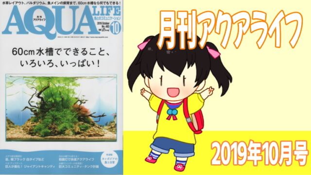 アクアライフ2019年10月号 60cm水槽でできること、いろいろ、いっぱい！