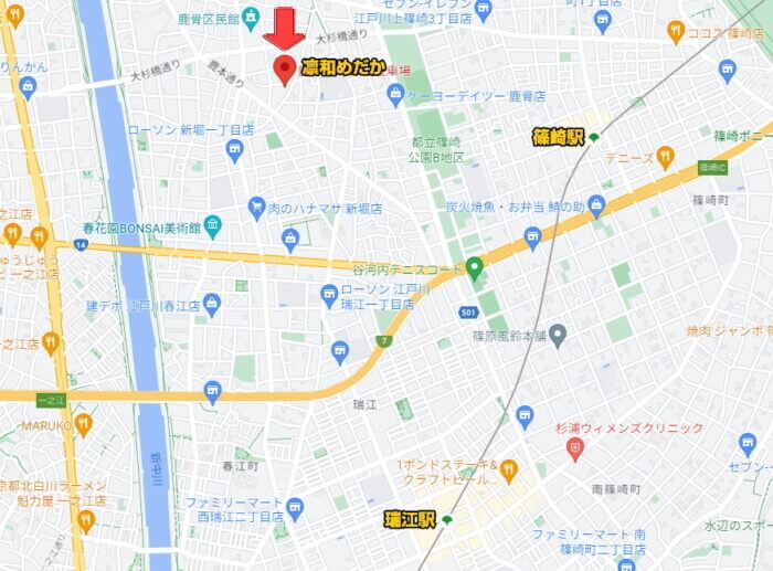 凛和メダカ 地図